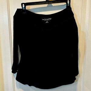 Off the Shoulder Black Soft Surroundings Shirt
